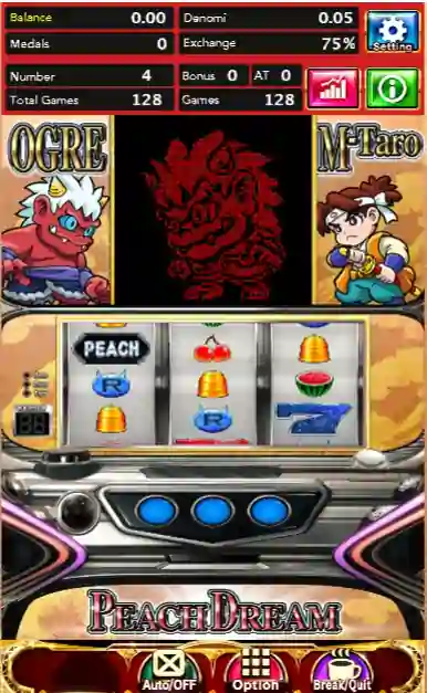 ピーチドリームのゲーム画面