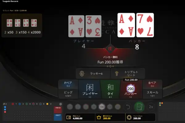 遊雅堂バカラ