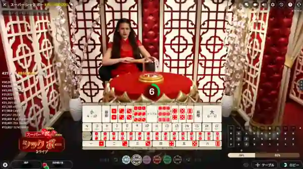ライブスーパーシックボーのゲーム画面