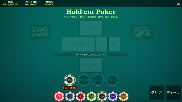 ホールデムポーカーのアンティベット