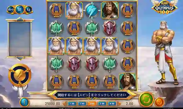 ライズ・オブ・オリンポス 100のゲーム画面