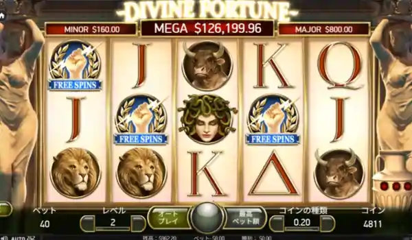 ディバインフォーチュンのフリースピンシンボル